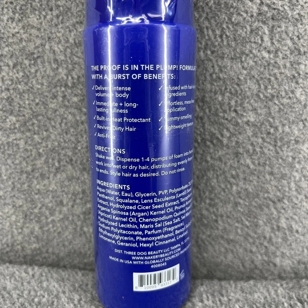 NAKERY Beauty Bombshell Burst Plump Lift Hair Styling‎ Foam 6.76 fl oz SEALED